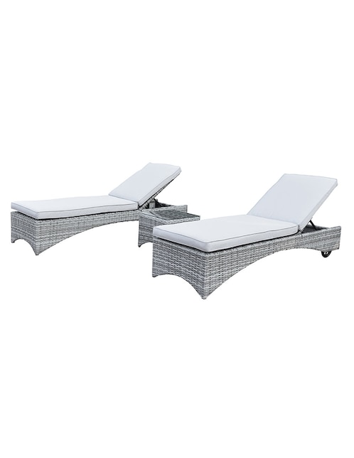 Set de camastros Lottus Santorini de polietileno 2 piezas
