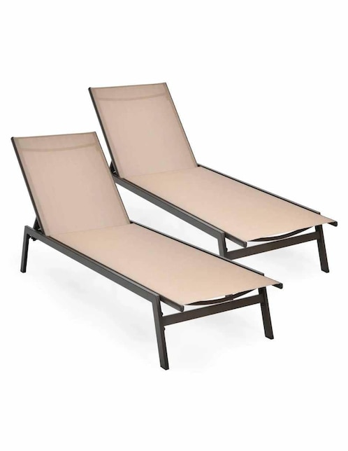 Camastro doble Midtown Concept Midtown de aluminio 2 piezas