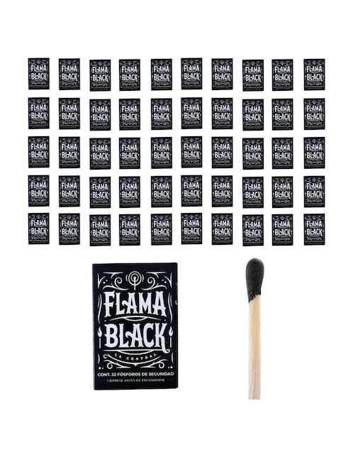 Paquete de fósforos parrillero flama