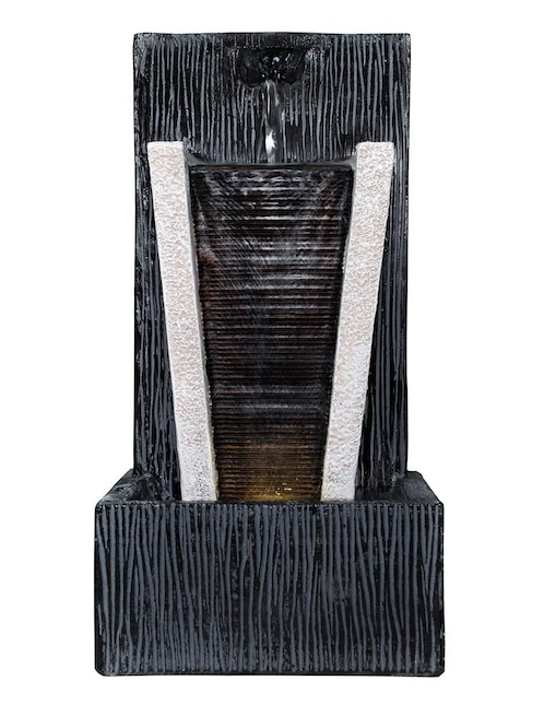 Fuente de agua Farzin con luz de poliresina