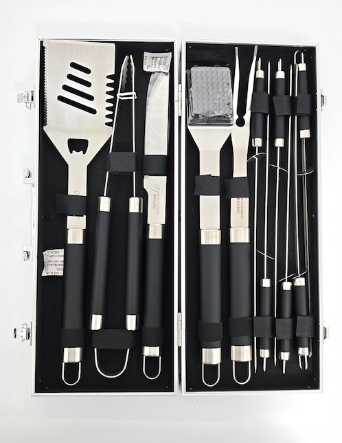 Set utensilios para asar Heuman Brand de acero inoxidable