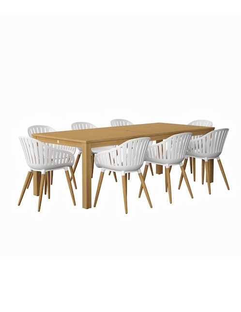 Comedor Mykonos Midtown Concept para 8 personas de madera de teca