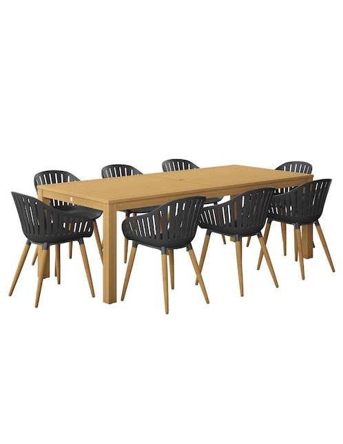 Comedor Mykonos Midtown Concept para 8 personas de madera de teca