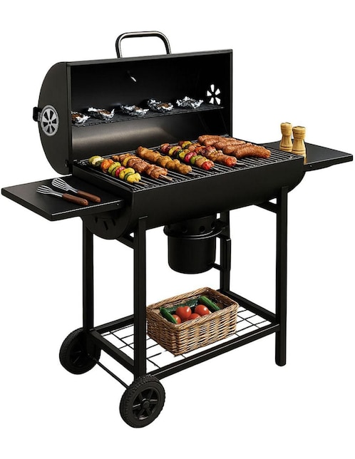 Asador carbón Jardimex mkz-asadocarmet70 de acero inoxidable