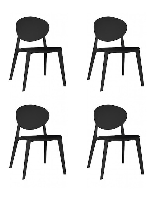 Set de sillas 4 "piezas" offiho "de" polipropileno