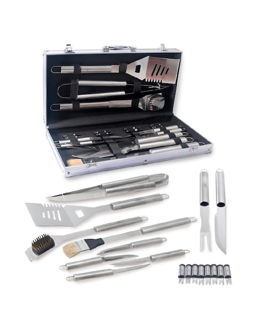 Set bbq de acero inoxidable para parrilladas