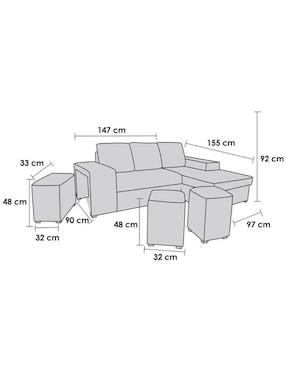 Chaise lounge Murcia Kessa de lino