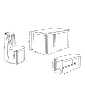 Comedor Poundex para 6 personas