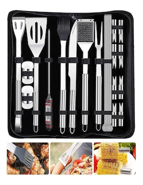 Set utensilios para asar Genérica de acero inoxidable