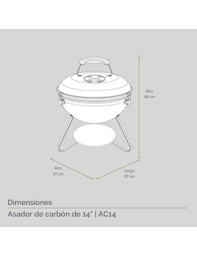 Asador de carbón Avera AC14