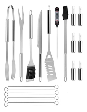 Set utensilios para asar Genérica de acero inoxidable