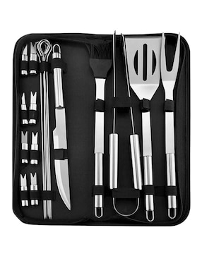 Set Utensilios Para Asar De Acero Inoxidable