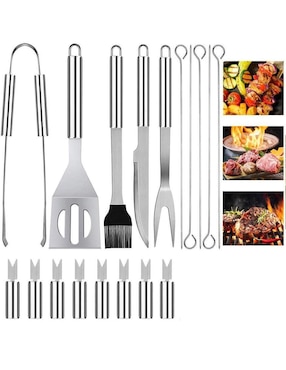 Set utensilios para asar Genérica de acero inoxidable