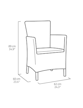 Set sala exterior Keter Iowa Balcony