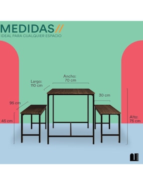 Comedor Naly Mubson para 4 personas