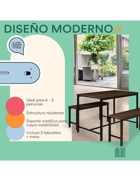 Comedor Naly Mubson para 4 personas