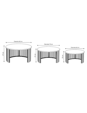 Set mesa de centro Nido Nube Lottus