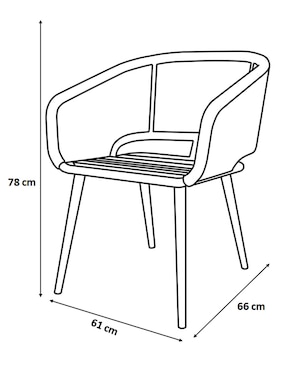Silla Krato Lottus de aluminio