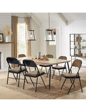 Set silla plegable 4 piezas Fair Suede Furniturer