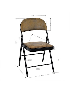 Set silla plegable 4 piezas Fair Suede Furniturer