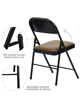 Set silla plegable 4 piezas Fair Suede Furniturer