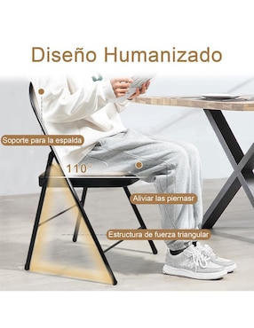 Set silla plegable 4 piezas Fair Suede Furniturer