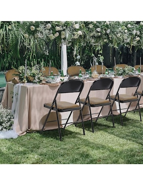 Set silla plegable 4 piezas Fair Suede Furniturer
