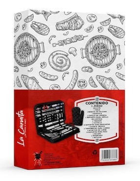 Set bbq La Carnita de acero inoxidable