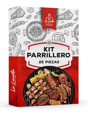 Set bbq La Carnita de acero inoxidable