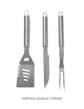 Set bbq La Carnita de acero inoxidable