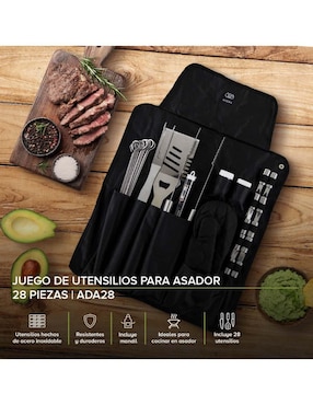 Set utensilios para asar Avera de acero inoxidable