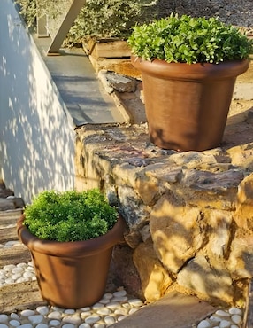 Maceta New Garden Rosa 55 de plástico con sistema automático de riego