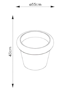 Maceta New Garden de plástico con sistema automático de riego
