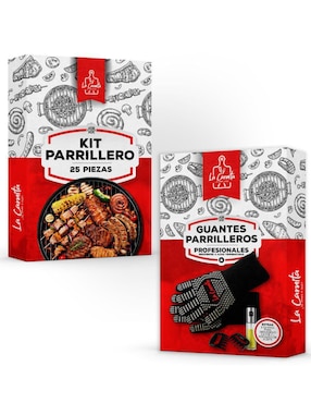 Set BBQ La Carnita De Acero Inoxidable Para Parrilladas