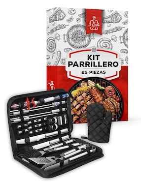 Set BBQ La Carnita de acero inoxidable para parrilladas