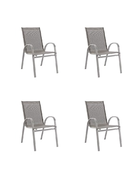 Set Silla 4 Piezas Naterial De Textileno