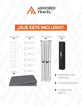 Carpa Armored Travel ancho 300 cm x largo 600 cm