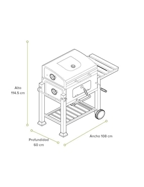 Asador de carbón Avera ACB03