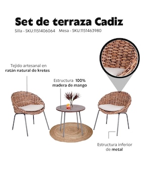 Mesa de centro Cádiz Lottus