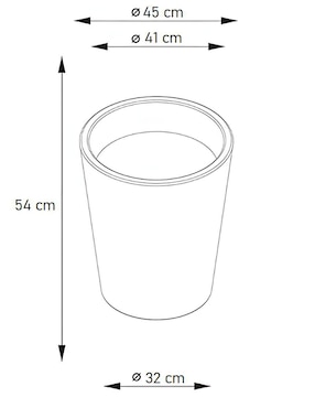 Maceta New Garden Gerbera 45 cm de plástico con sistema automático de riego