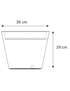 Maceta New Garden Petunia de plástico con sistema automático de riego