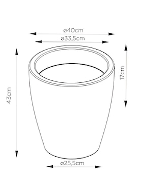 Maceta New Garden de plástico con sistema automático de riego