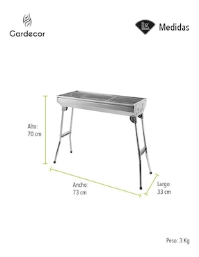 Asador de carbón Gardecor ASA-1G