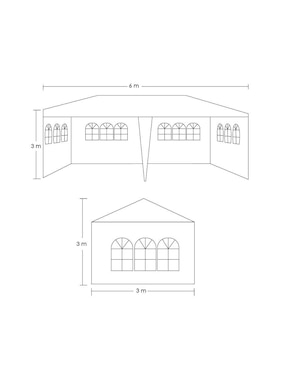 Carpa Ilios Innova ancho 300 cm x largo 600 cm