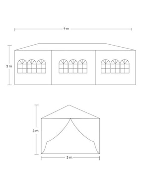 Carpa Ilios Innova ancho 300 cm x largo 900 cm