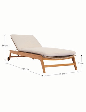 Camastro Haus Outdoor Praga de madera acacia