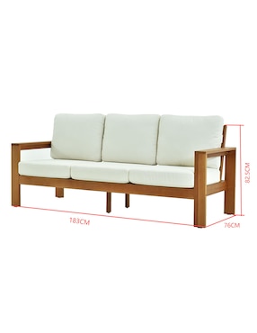 Sofá Amelia Haus Outdoor de madera