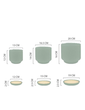 Maceta con base Ilios Innova de cerámica