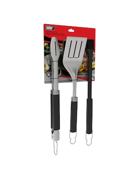 Set utensilios para asar Weber de acero inoxidable