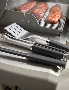 Set utensilios para asar Weber de acero inoxidable